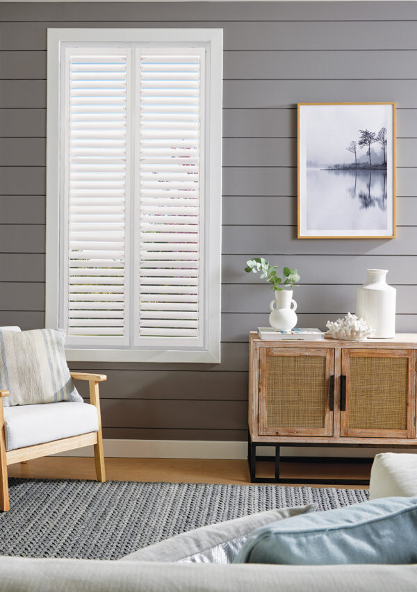 Perfect Fit Shutters Lite in White Cotton Finish